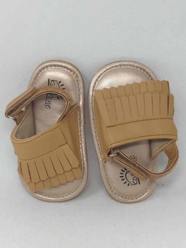 Baby Sandal Tassels Summer Toddler Slipper Shoes 6-18 Months (Brown)