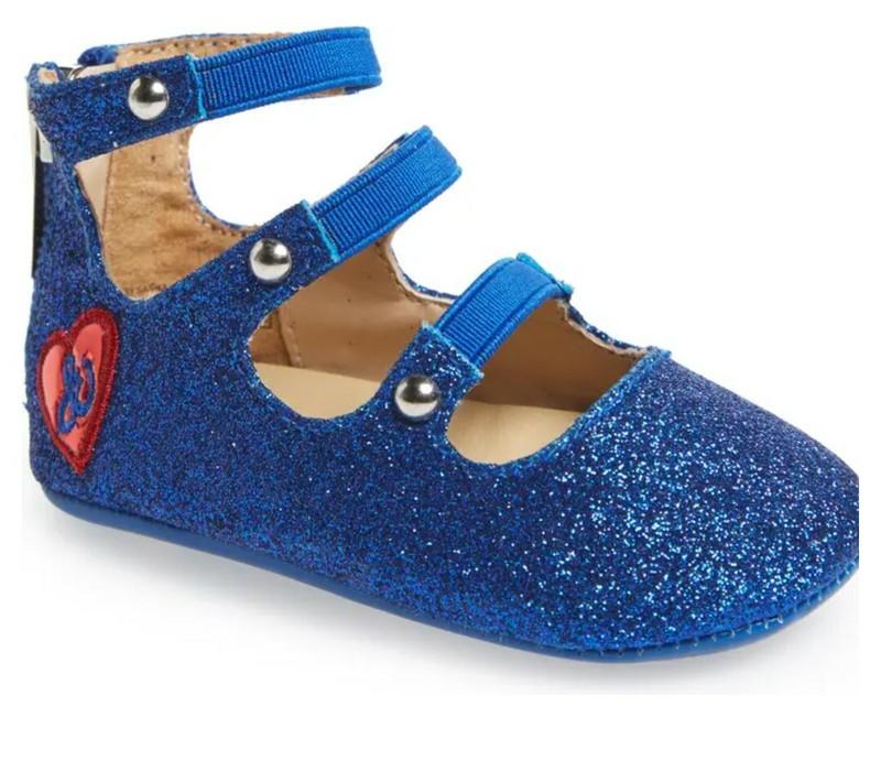Baby Sasha Sparkly Crib Shoe - Color Blue -Size 3 (6-9 Months) NIB