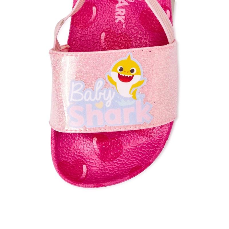 Baby Shark Sandals For Girls Size 9/10 Glitter Slides For Summer