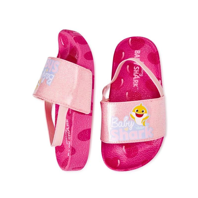 Baby Shark Sandals for Girls Size 9/10 Glitter Slides for Summer
