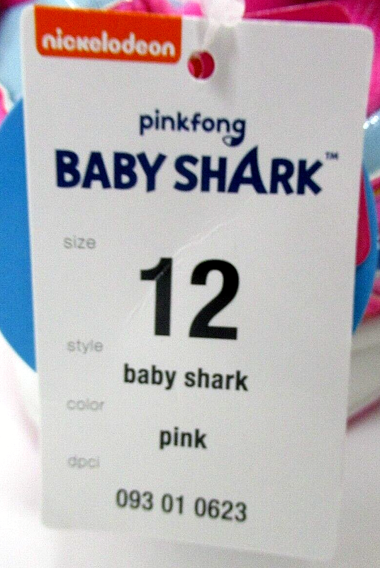 Baby Shark Toddler Light Up Tennis Shoes Sneaker Girls Size 12