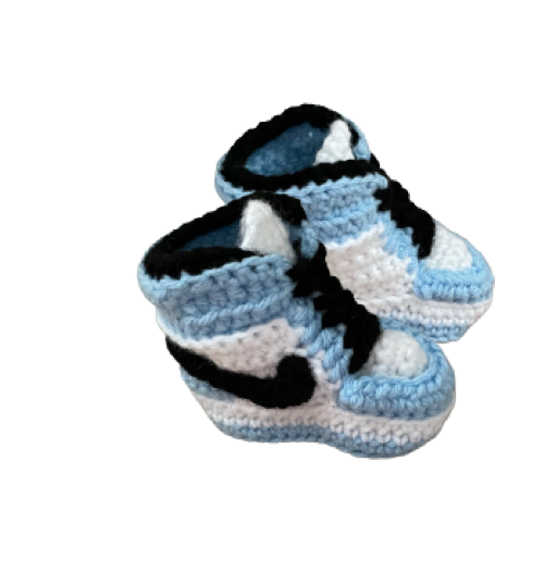Baby Shoes Sneaker Crochet J-Air Basketball University Blue Boy Newborn