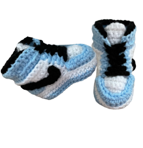 Baby Shoes Sneaker Crochet J-Air Basketball University Blue Boy Newborn