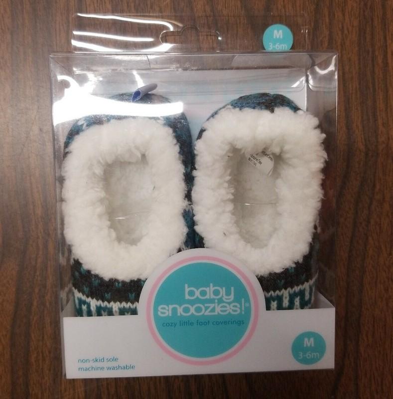 Baby Snoozies Infant Fleece Lined Footies Md 4-6m Blue Super Cute & Cozy