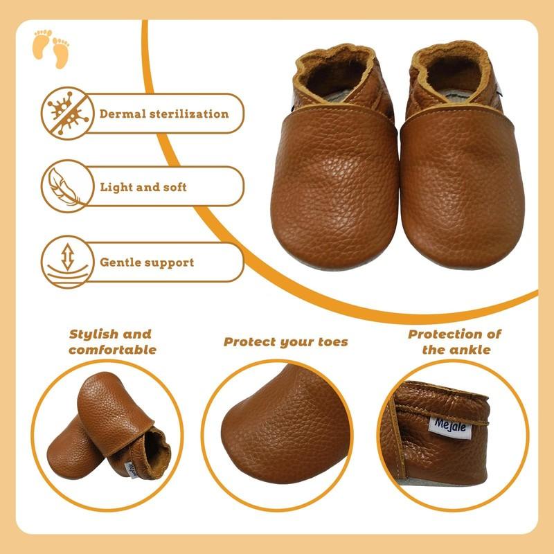 Baby Soft Soled Leather Moccasins Anti-Slip Infant Toddler Shoes First Walker
