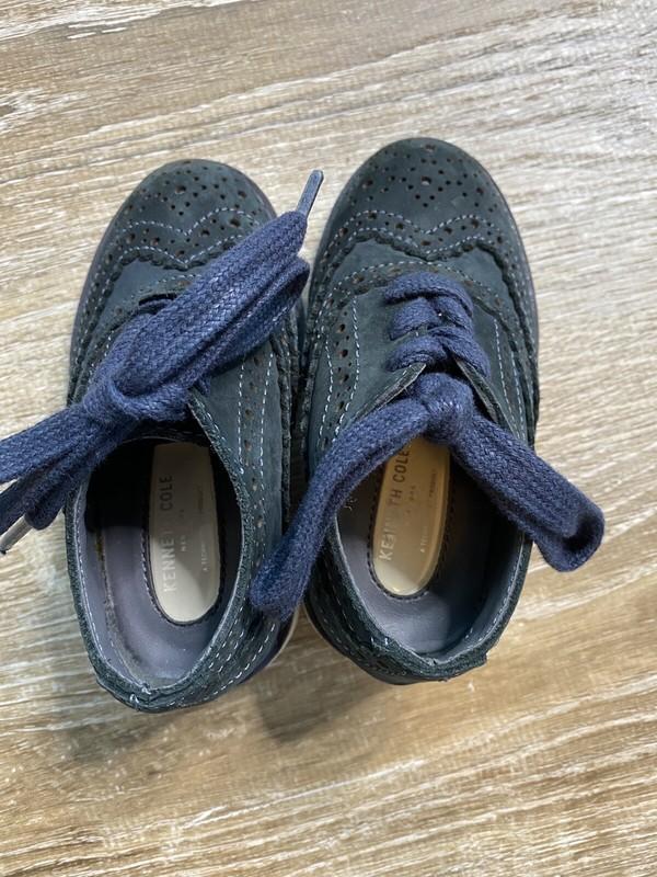 Baby Toddler Infant Boy High-quality Blue Suede Wingtip Oxford Kenneth Cole 4