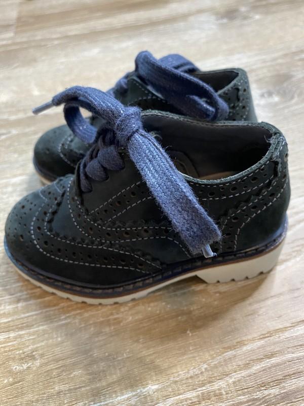 Baby Toddler Infant Boy High-quality Blue Suede Wingtip Oxford Kenneth Cole 4