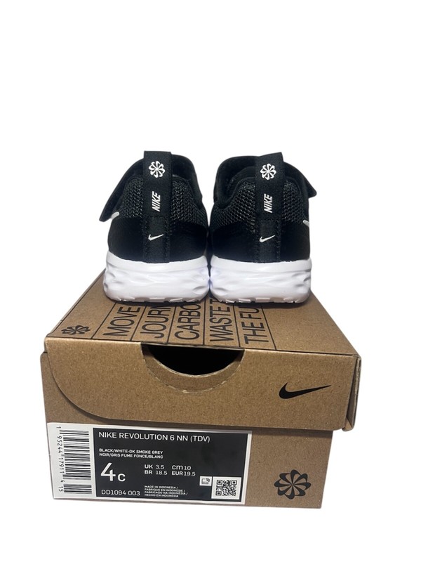 Baby Toddler Nike Revolution 6 Black Sneakers Size 4C New
