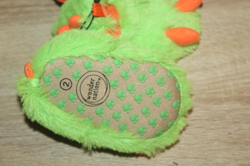 Baby Toddler Slippers Green Monster Claw Plush House Shoes