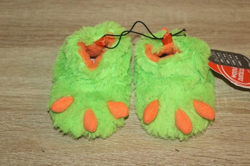 Baby Toddler Slippers Green Monster Claw Plush House Shoes
