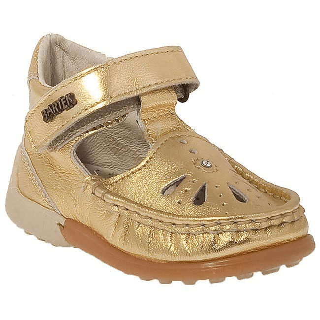 Bartek girls soft leather golden sandals size 26 EU/9.5US