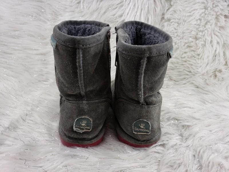 BEARPAW Emma Gray Suede Toddler Boots Kids Size US 11