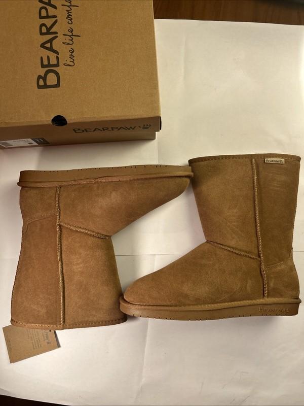 BEARPAW Emma Short Women's Classic Winter Slip On Boots Lightweight Size 11