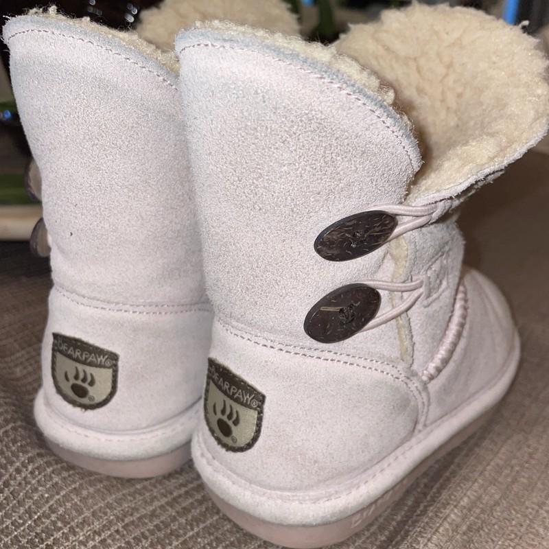 Bearpaw Pink Toddler Sz 12 Snow Bootie With Shearling Interior