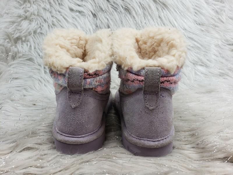 BEARPAW Purple Suede Wool Lined Slip On Boots Booties Toddler Size US 8 EUR 25