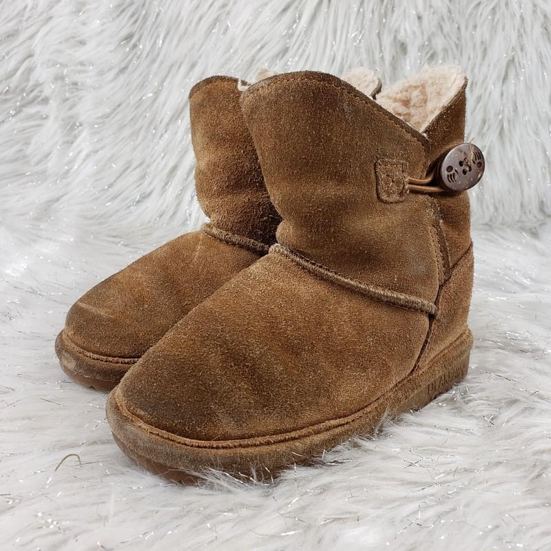 BEARPAW Rosie Brown Suede Toddler Kids Boots Size 8