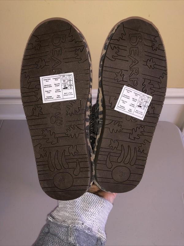 Bearpaw Suede Leopard Print Boots Girls Boshie Youth 3 1669Y NEW Fur Lined