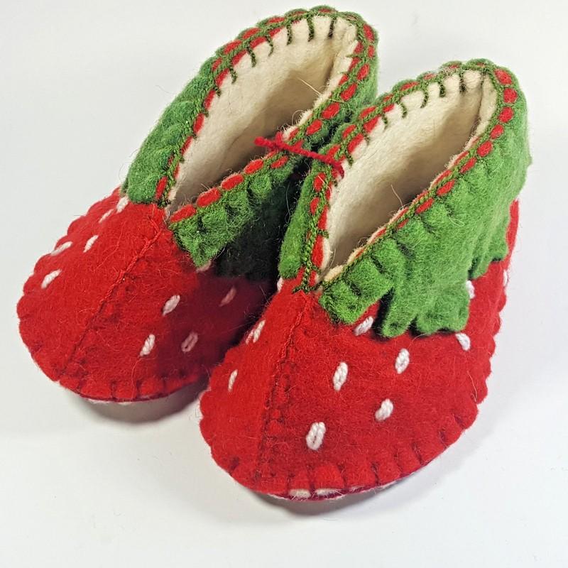 Berry Strawberry Zooties Baby Booties Silk Road Bazaar 0-12 Month Slippers Shoes