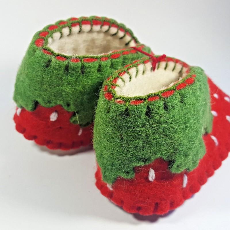 Berry Strawberry Zooties Baby Booties Silk Road Bazaar 0-12 Month Slippers Shoes