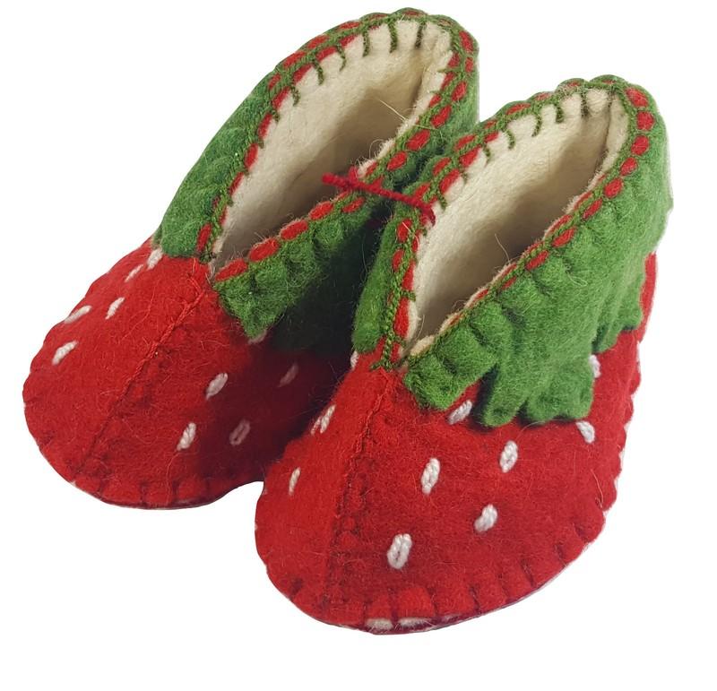 Berry Strawberry Zooties Baby Booties Silk Road Bazaar 0-12 month Slippers Shoes