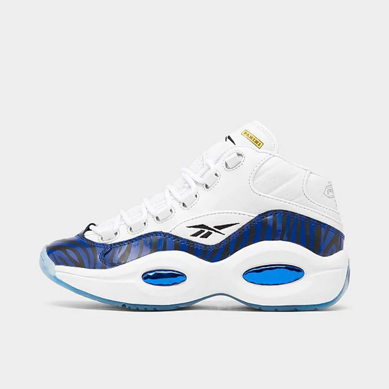 BIG KIDS' REEBOK X PANINI QUESTION MID BASKETBALL SHOES SIZE 5