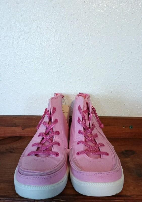 Billy Footwear Girls' Haring Essential High Top PINK Sneakers - Size 6 ZIPPERS
