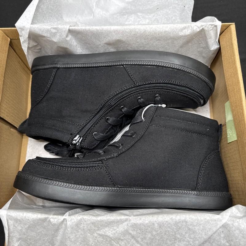 Billy Footwear Harmon All Black High Top Zipper Sneakers Big Boys' Size 6