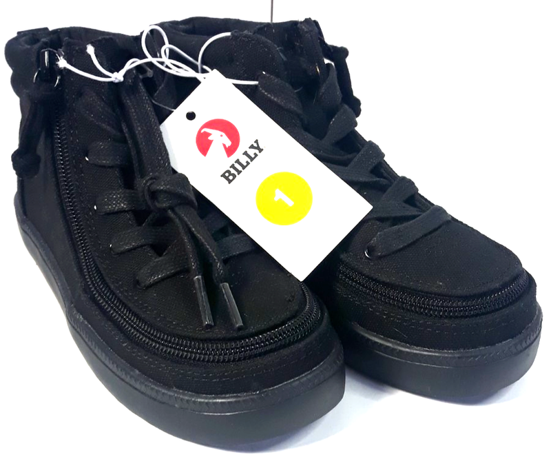 BILLY Footwear Kids' Harmon Zipper Sneakers - Black Shoe Size 1