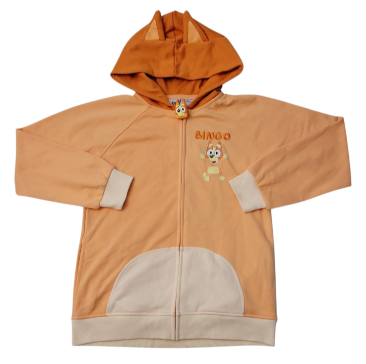 Bingo Bluey Jacket Hoodie Zip-Up Size 8