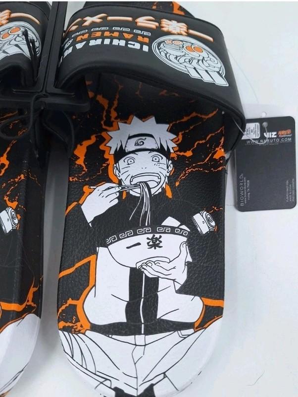 Bioworld Naruto Shippuden Ichiraku Ramen Men's Sandals Slides Sz 11 NWT