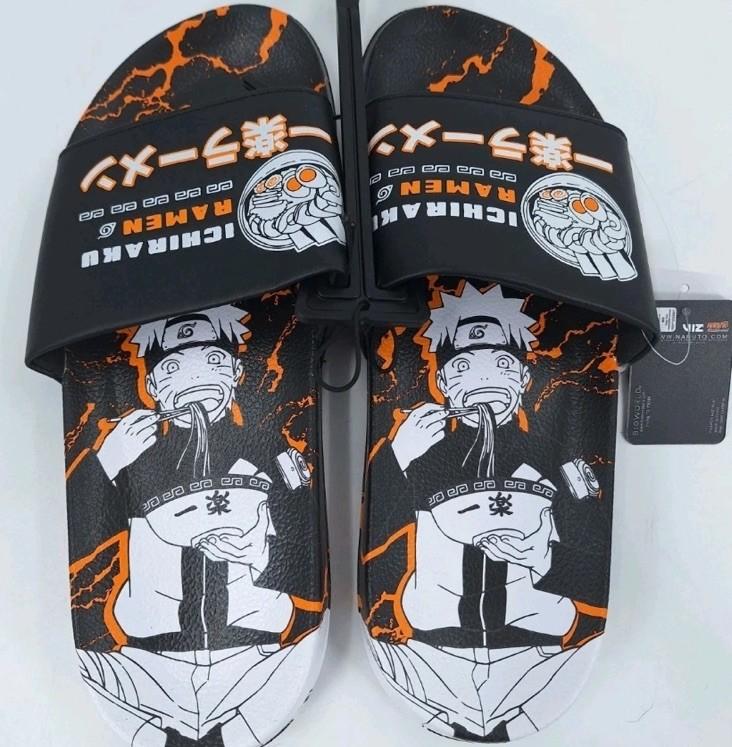 Bioworld Naruto Shippuden Ichiraku Ramen Men's Sandals Slides Sz 11 NWT