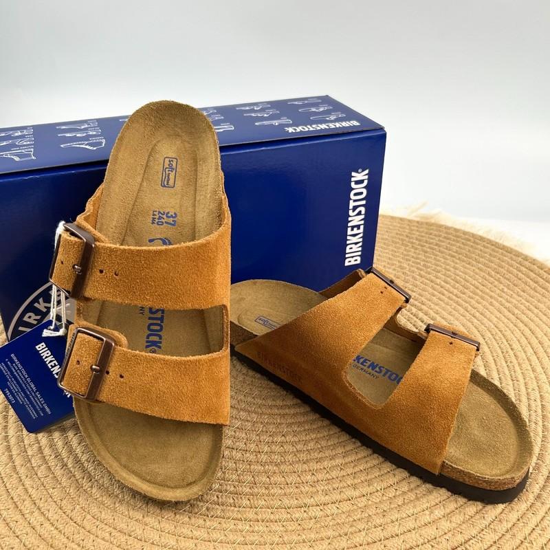 Birkenstock Arizona Mink Suede Leather Soft Footbed -Size 37-45 New W/ Box