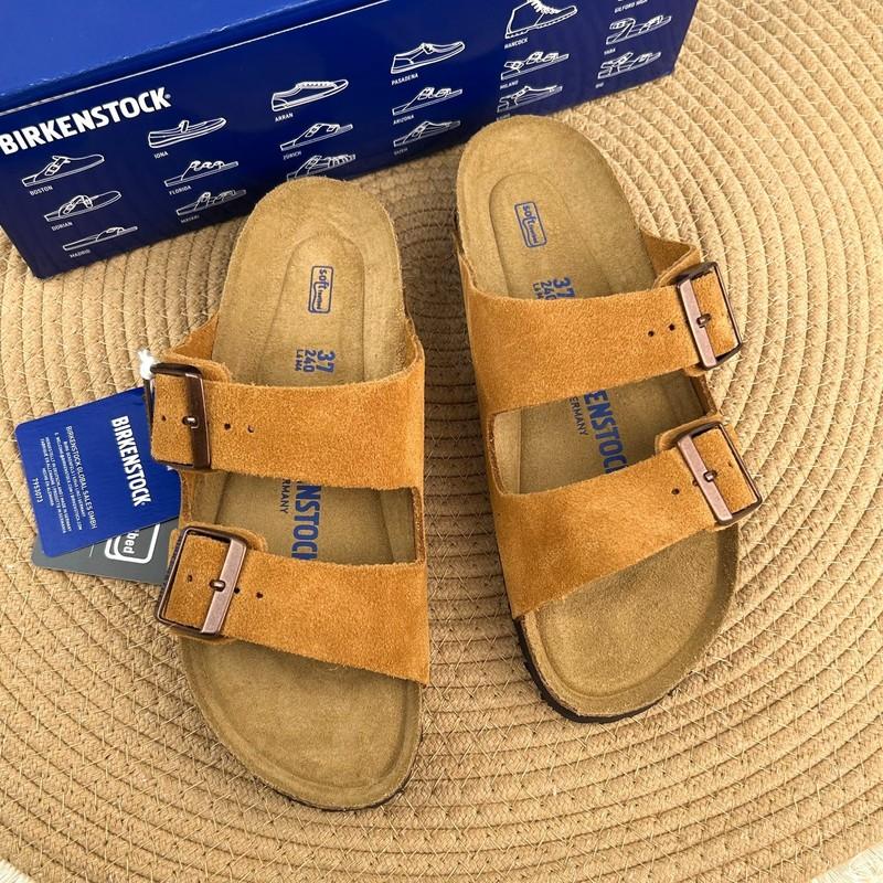 Birkenstock Arizona Mink Suede Leather Soft Footbed -Size 37-45 New W/ Box