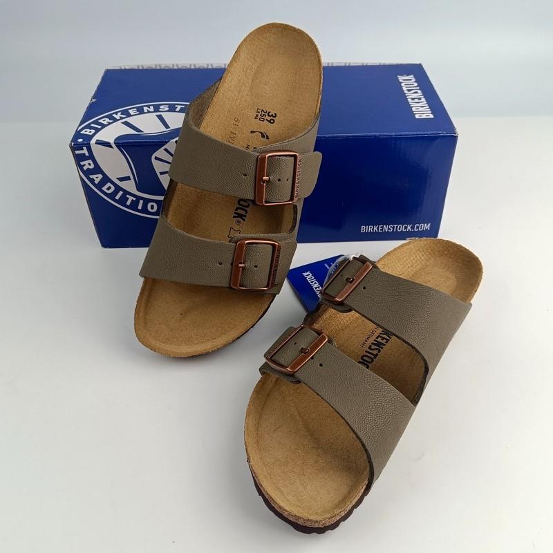 Birkenstock Arizona Stone Birko-Flor Comfort Leather Sandals Men's Women's Shoes