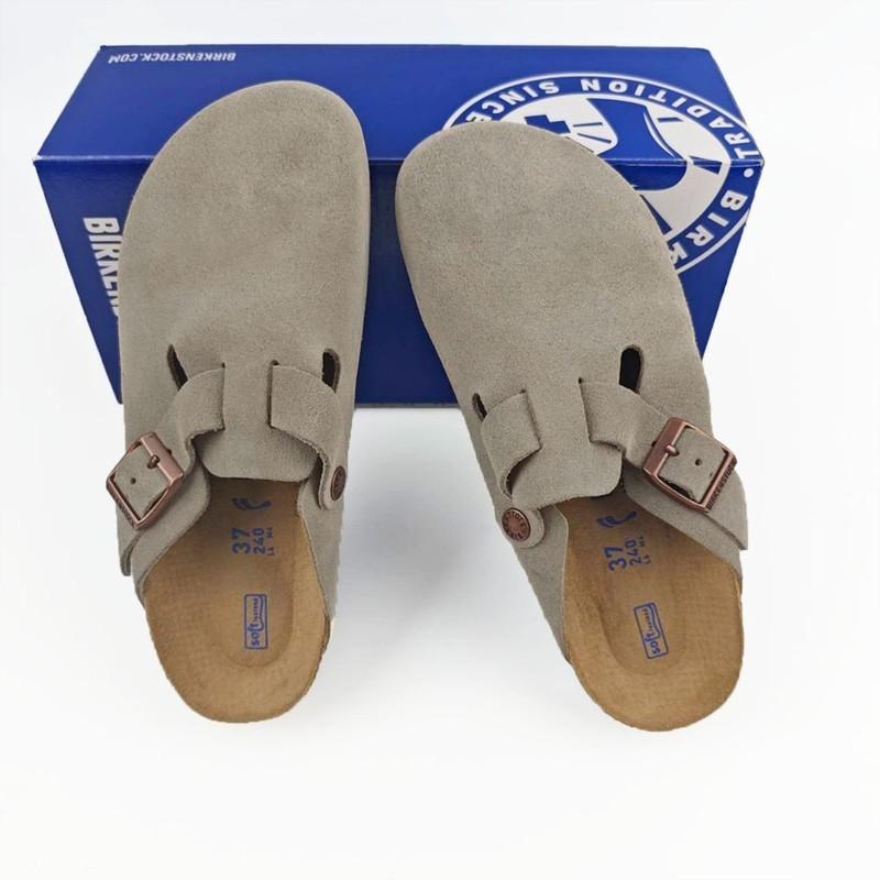 Birkenstock Boston Soft Footbed Taupe Clog Shoes Unisex EU37-45 Narrow/Width NEW