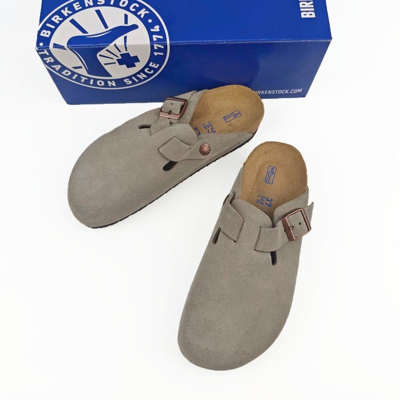 Birkenstock Boston Soft Footbed Taupe Clog Shoes Unisex EU37-45 Narrow/Width NEW