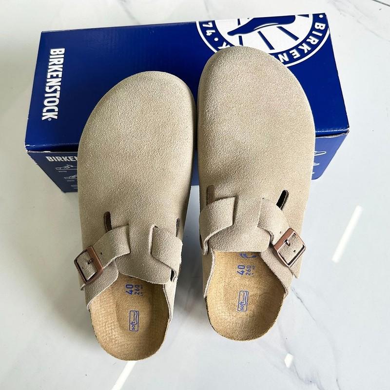 Birkenstock Boston Taupe Clogs Soft Footbed Narrow + Wide EU37-45 Unisex Shoes