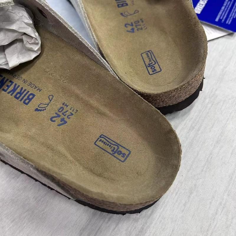 Birkenstock Boston Taupe Suede Soft Footbed Unisex Shoes Narrow37-41+Wide42-45