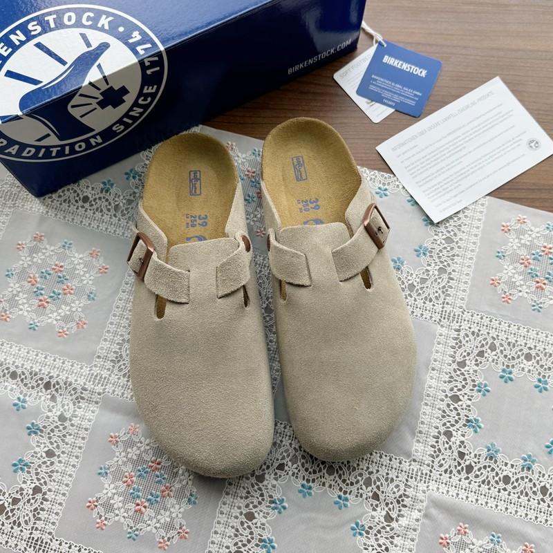 Birkenstock Boston Taupe Suede Wide Cork Sole Men's/Women's EU37-45