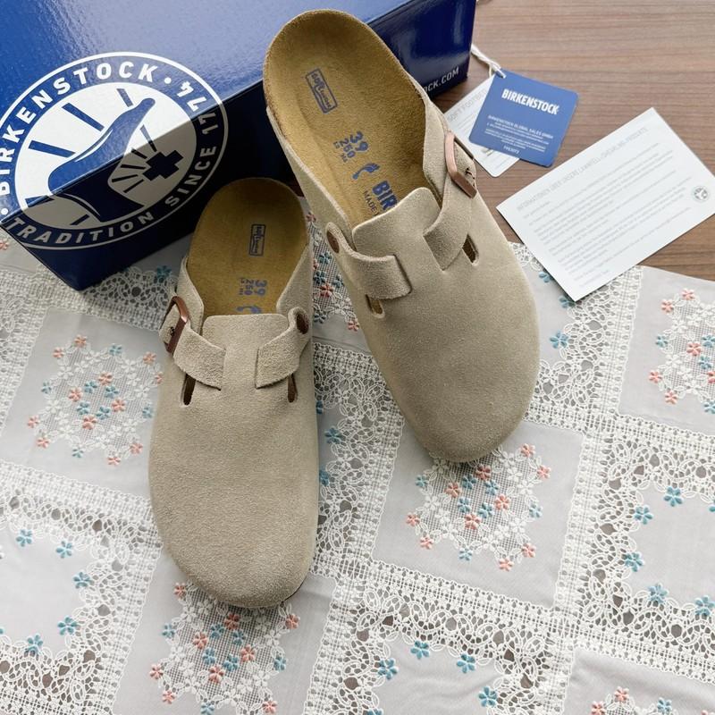 Birkenstock Boston Taupe Suede Wide Cork Sole Men's/Women's EU37-45