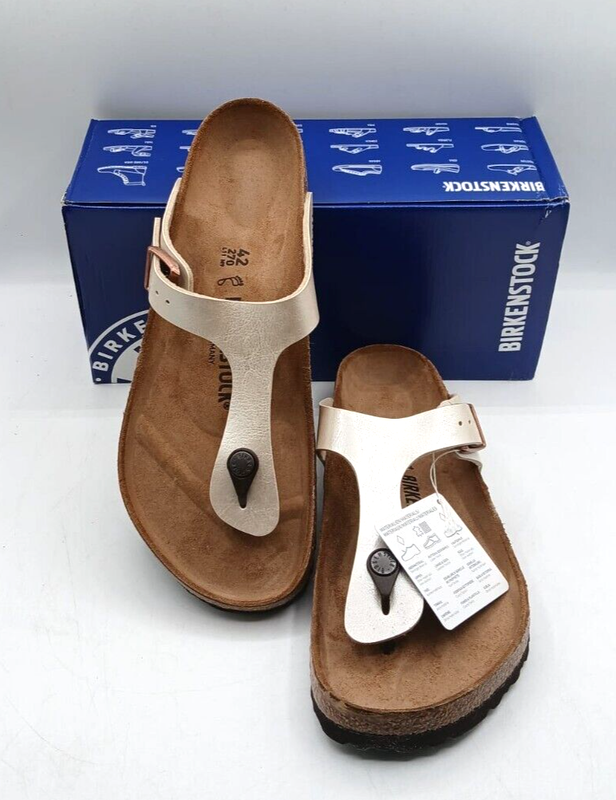 Birkenstock Gizeh Regular Birko Flor Graceful Pearl White 0943871-42 US M9 W11