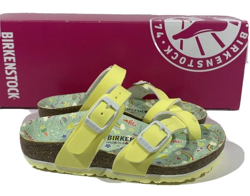 Birkenstock Mayari Kids Girls Size 8 (EU26)N Fit Candy Pastel Yellow Sandals