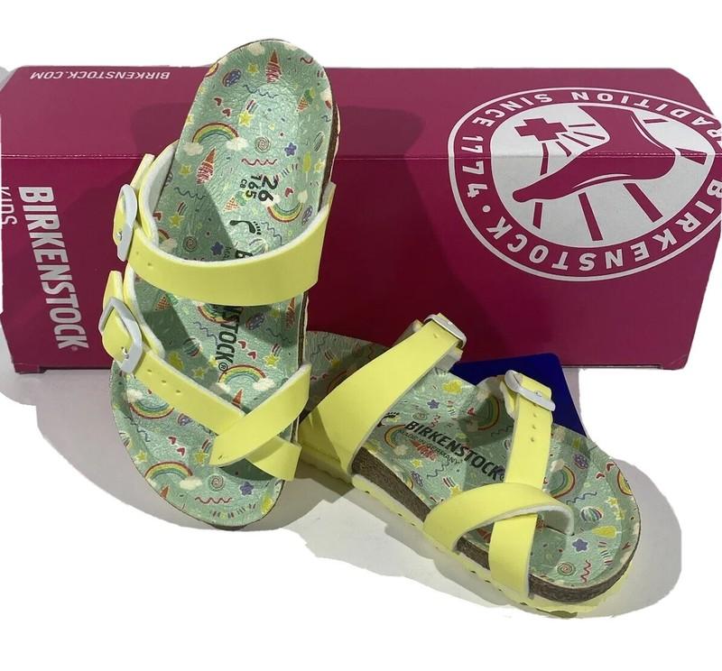 Birkenstock Mayari Kids Girls Size 8 (EU26)N Fit Candy Pastel Yellow Sandals