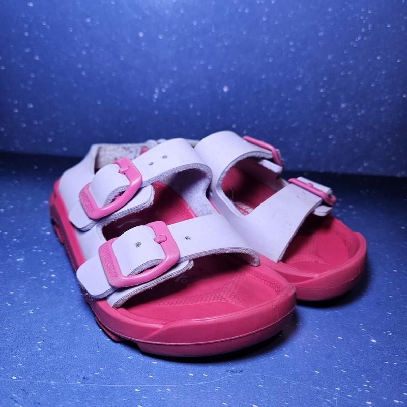 Birkenstock Mogami Birko-Flor Kids Youth Sandal Purple Pink Buckle Strap Sz 24