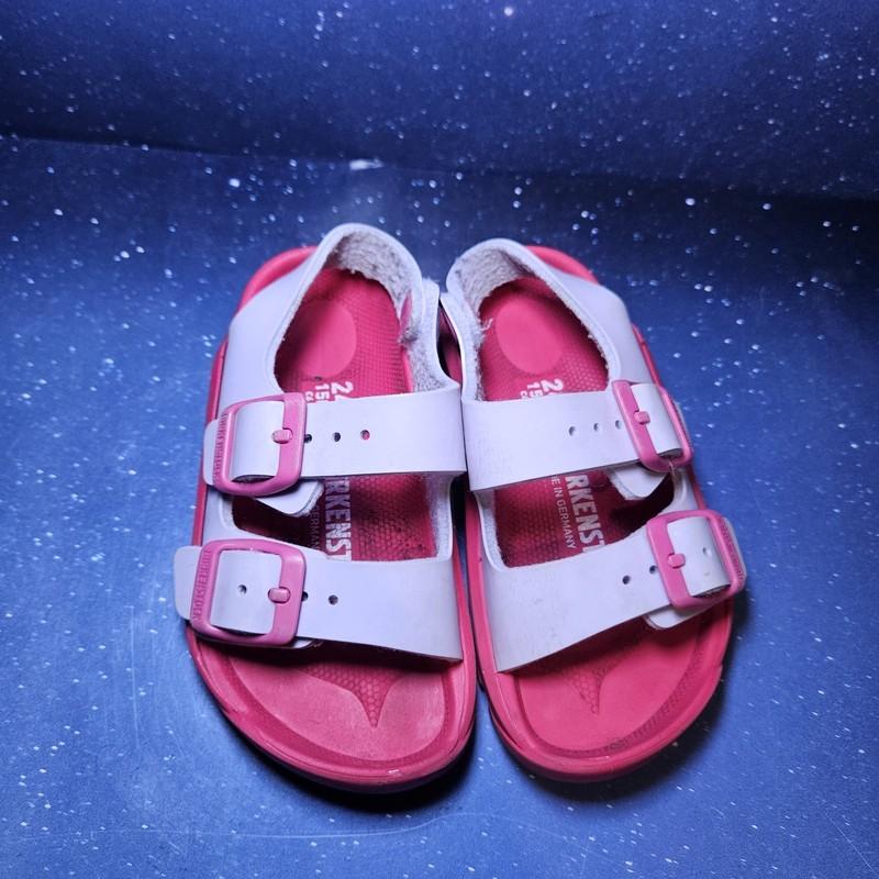 Birkenstock Mogami Birko-Flor Kids Youth Sandal Purple Pink Buckle Strap Sz 24