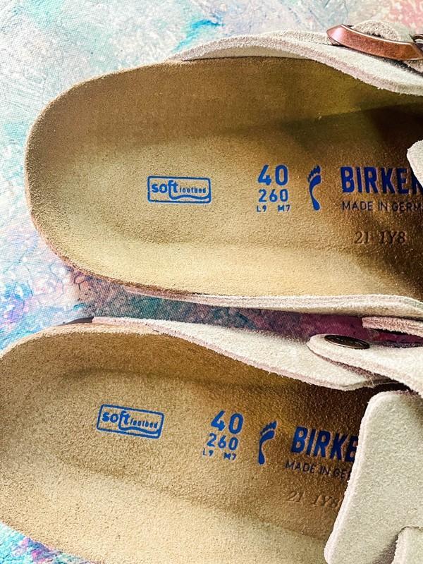 Birkenstock Taupe Boston Soft Footbed Suede Leather Women's Clog Shoes EU 37-45