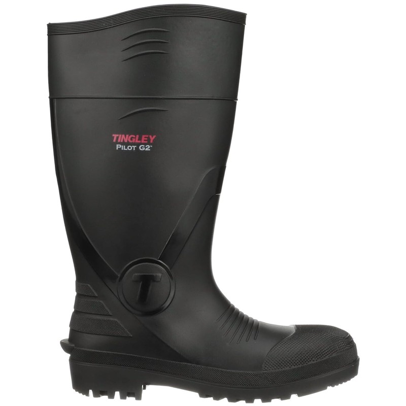 BLACK Mens PLAIN TOE Rubber Fishing Hunting Waterproof PVC Work Mud RAIN BOOTS