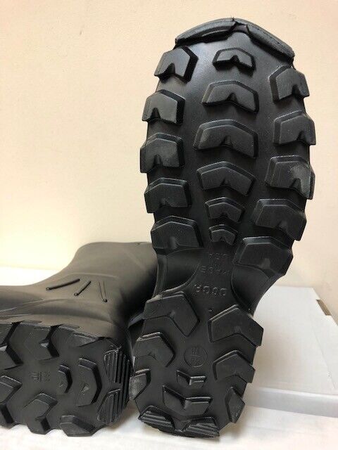 BLACK WATERPROOF PROTECTIVE RAIN WORK BOOTS Hunting Fishing Farming Garden Mud