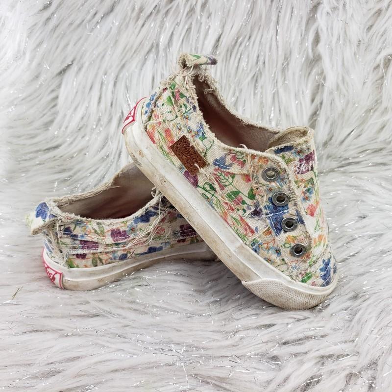 BLOWFISH MALIBU KIDS White Flowers Slip On Casual Slip On Shoes Toddler Size 7