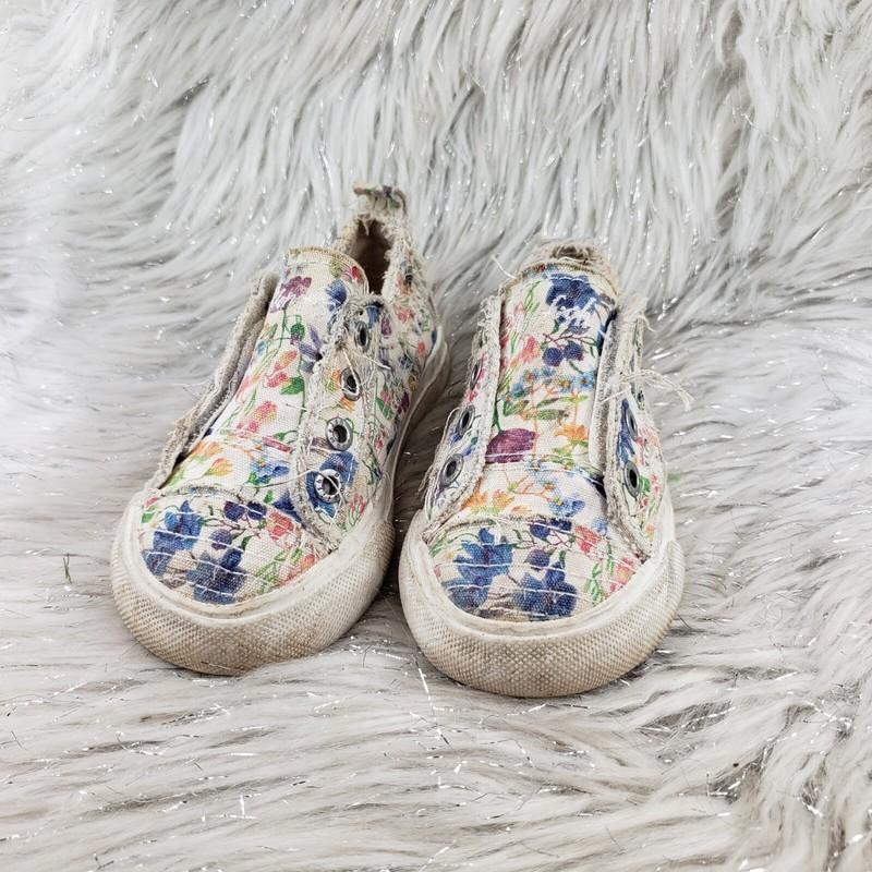 BLOWFISH MALIBU KIDS White Flowers Slip On Casual Slip On Shoes Toddler Size 7